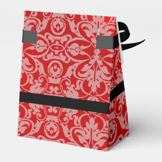 Personalisiert Red Satin Damask Zent Fevor Box Geschenkschachtel (Rückseite)