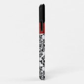 Personalisiert Red Schwarz-weiß Damask iPhone 11 F Case-Mate iPhone Hülle (Hinten/Rechts)