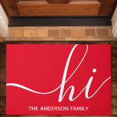 Personalisiert Red Script Hi Fußmatte