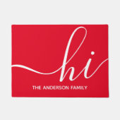 Personalisiert Red Script Hi Fußmatte (Vorderseite)