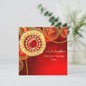 Personalisiert Red Sparkle Happy Raksha Bandhan (Stehend Vorderseite)
