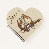 Personalisiert Red Tail Hawk Bird Lovebird Snow Notizblock (Vorderseite)