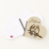 Personalisiert Red Tail Hawk Bird Lovebird Snow Notizblock (Innenseite)