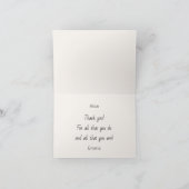 Personalisiert Red Tulip Dankeschön Karte (Innenseite)