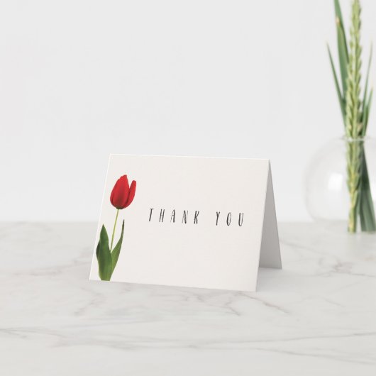 Personalisiert Red Tulip Dankeschön Karte (Vorderseite)