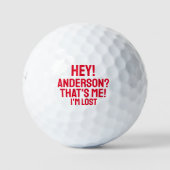 Personalisiert Red Typografy Funny Love Golf Balls Golfball (Vorderseite)