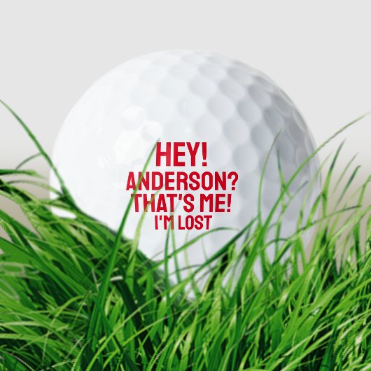 Personalisiert Red Typografy Funny Love Golf Balls Golfball