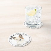 Personalisiert Red White Australian Cattledog Heel Runder Pappuntersetzer (Vor Ort)