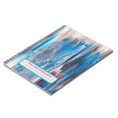 Personalisiert Red White Blue Abstrakte Notebooks Notizblock (Linke Seite)