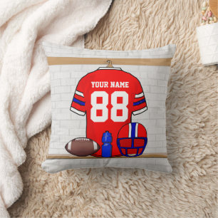 Personalisiert Red White Blue Football Jersey Kissen