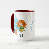 Personalisiert Redhead Irish Dancer Winter Weihnac Tasse (Vorderseite Links)