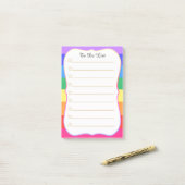 Personalisiert, Regenbogen aufzulisten Post-it Klebezettel (Auf Schreibtisch)