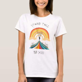 Personalisiert, Regenbogen, Yoga, Pose der Bäume,  T-Shirt