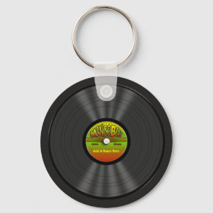 Personalisiert Reggae Vinyl Record Schlüsselanhänger