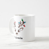 Personalisiert Reindeer Boy Weihnachten Kaffeetasse (Vorderseite Links)