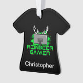 Personalisiert Reindeer Gamer Christmas Funny Ornament (Vorderseite)