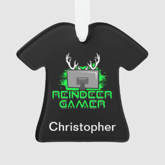 Personalisiert Reindeer Gamer Christmas Funny Ornament