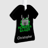 Personalisiert Reindeer Gamer Christmas Funny Ornament (Vorderseite)