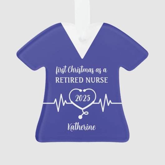 Personalisiert Remüde Nurse Weihnachten Ornament (Rückseite)