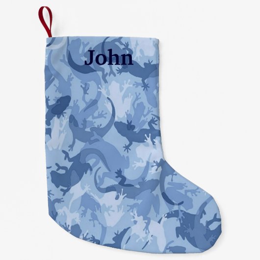 Personalisiert Reptile Camouflage Weihnachts-Strum Kleiner Weihnachtsstrumpf (Vorderseite)