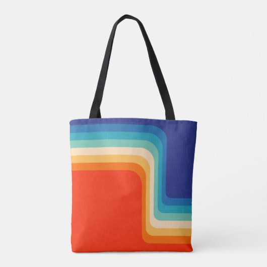 Personalisiert Retro 70er Ombre Tasche (Rückseite)