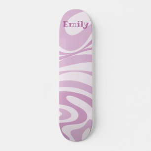 Personalisiert Retro Abstraktes, wirbelfarbenes Mu Skateboard