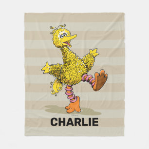 Personalisiert Retro Art Big Bird Fleece Blankon