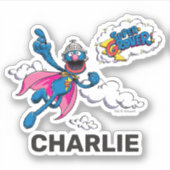 Personalisiert Retro Art Big Bird Sticker (Vorderseite)