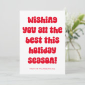 Personalisiert Retro Ästhetik Weihnachten (Stehend Vorderseite)