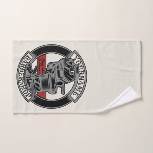 Personalisiert Retro BarberShop Barber Chair Salon Badhandtuch Set (Handtuch)