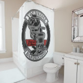 Personalisiert Retro BarberShop Barber Chair Salon Duschvorhang (Beispiel)