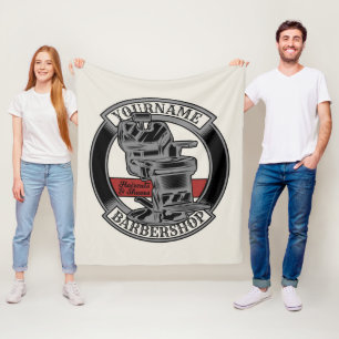 Personalisiert Retro BarberShop Barber Chair Salon Fleecedecke