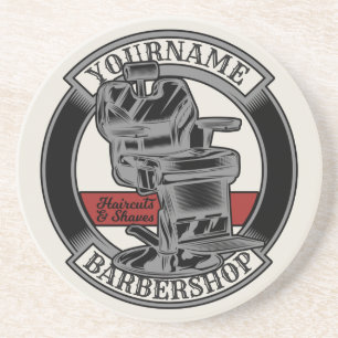 Personalisiert Retro BarberShop Barber Chair Salon Getränkeuntersetzer