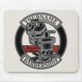 Personalisiert Retro BarberShop Barber Chair Salon Mousepad (Vorne)