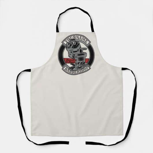 Personalisiert Retro BarberShop Barber Chair Salon Schürze (Vorderseite)