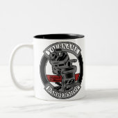 Personalisiert Retro BarberShop Barber Chair Salon Zweifarbige Tasse (Links)