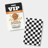 Personalisiert Retro Basketball Geburtstagsparty G Ausweis (Vorder- & Rückseite)