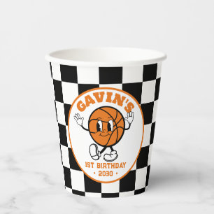 Personalisiert Retro Basketball Geburtstagsparty N Pappbecher