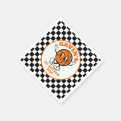 Personalisiert Retro Basketball Geburtstagsparty N Serviette (Ecke)