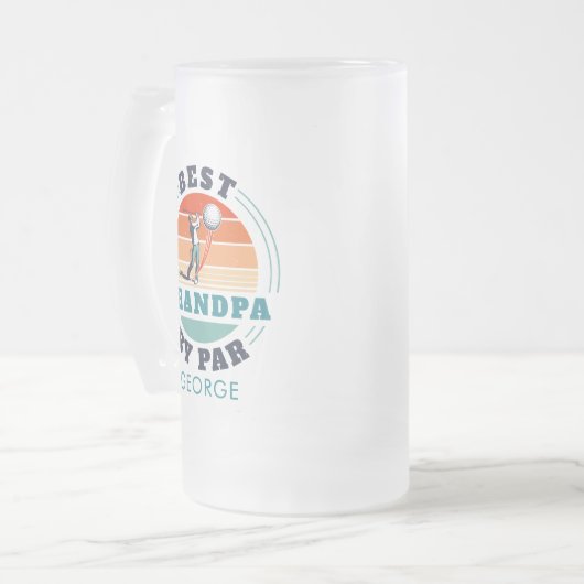 Personalisiert Retro Best Opa Par Vate Day Mattglas Bierglas (Vorderseite Links)