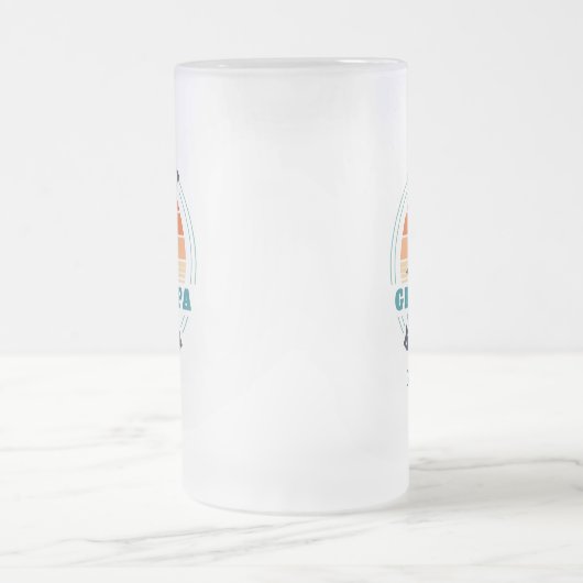 Personalisiert Retro Best Opa Par Vate Day Mattglas Bierglas (Mittel)