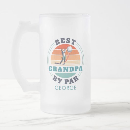 Personalisiert Retro Best Opa Par Vate Day Mattglas Bierglas (Links)