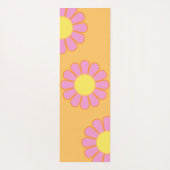 Personalisiert Retro Big Daisy Initial & Name Oran Yogamatte (Rückseite)