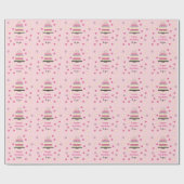 Personalisiert Retro Birthday Cake Candles Niedlic Geschenkpapier (Flach)