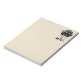 Personalisiert Retro Black Cream Kitchen Notizblock (Rotiert)