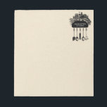 Personalisiert Retro Black Cream Kitchen Notizblock<br><div class="desc">Behalt ein Küchen-Notizblock praktisch für Erinnerungen und Lebensmittel Optionen. Ein Retro-Utensilienständer mit Kochutensilien und einer Auswahl an frischen Speisen auf der Oberseite,  mit cremefarbenem Imitat. Ein niedliches Küchenmagnete. Das perfekte Geschenk für den begeisterten Koch und eine tolle Wahl für den Muttertag.</div>