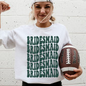 Personalisiert Retro Boho Emerald Green Bacheloret Sweatshirt