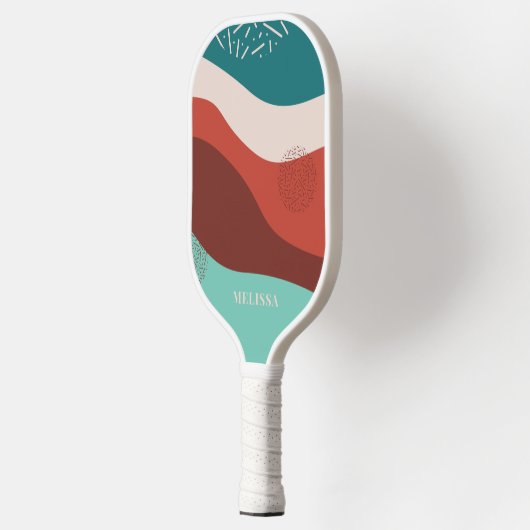 Personalisiert Retro Chic Pickleball Schläger (Links)