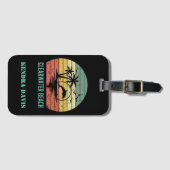 Personalisiert Retro Clearwater Beach Souvenir Gepäckanhänger (Vorderseite (Horizontal))