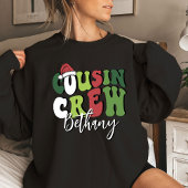 Personalisiert Retro Cousin Crew Weihnachten Match Tri-Blend Shirt